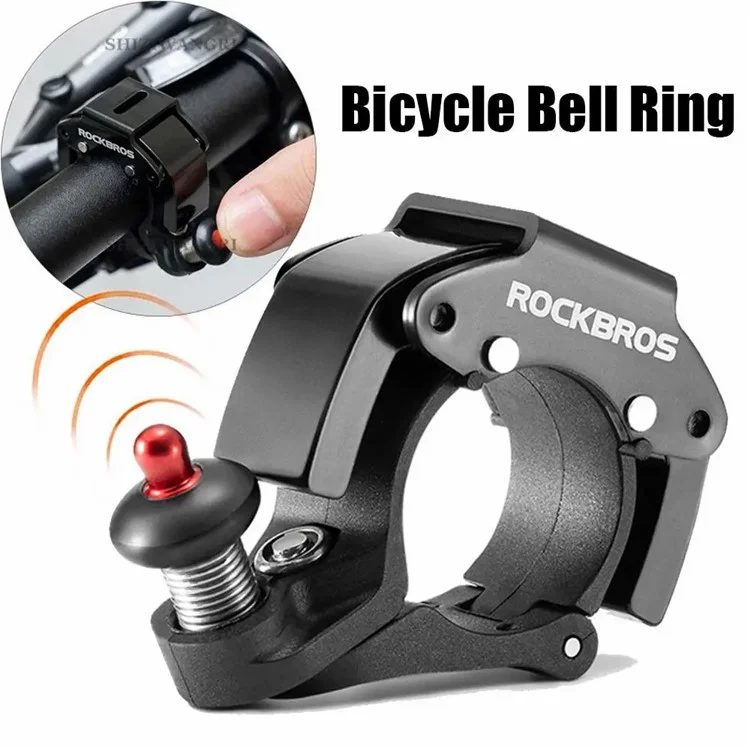ROCKBROS Stainless Steel + Aluminum Alloy + PA Bike Bell Mountain Bicycle Loud Sound Horn - Red