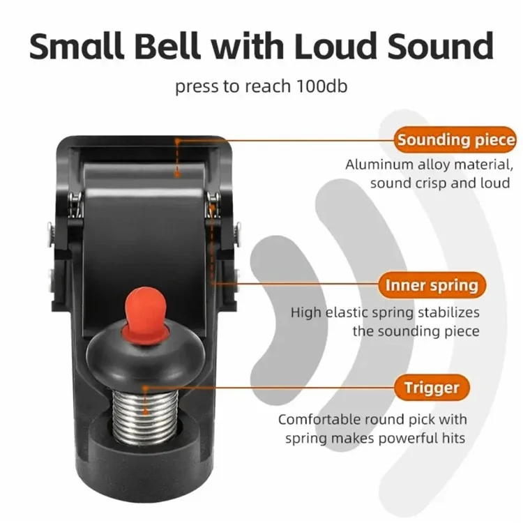 ROCKBROS Stainless Steel + Aluminum Alloy + PA Bike Bell Mountain Bicycle Loud Sound Horn - Red