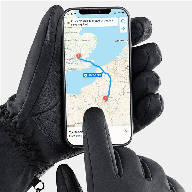A0109 1 Pair Winter Touch Screen Electric Thermal Gloves Waterproof Heating Mittens for Snowboard Cycling Ski