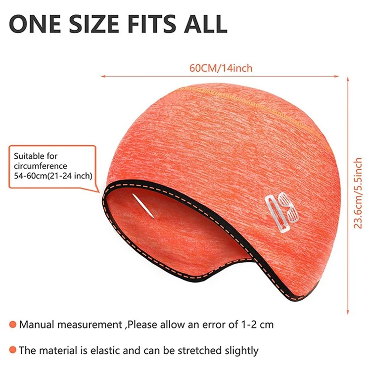 T5363 Outdoor Sports Winter Beanie Hat Cycling Skiing Cap with Glasses Hole - Orange