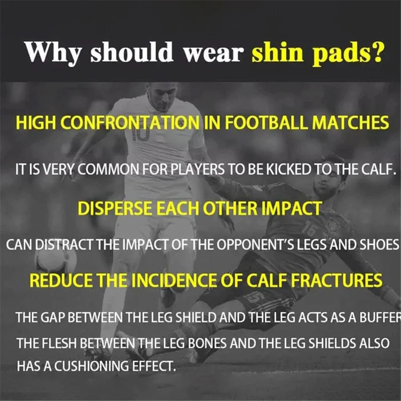 JINGBA SUPPORT 5005 1 Pair Adult Kids Football Shin Guards PE+EVA Outdoor Sports Shin Pads - Black / S