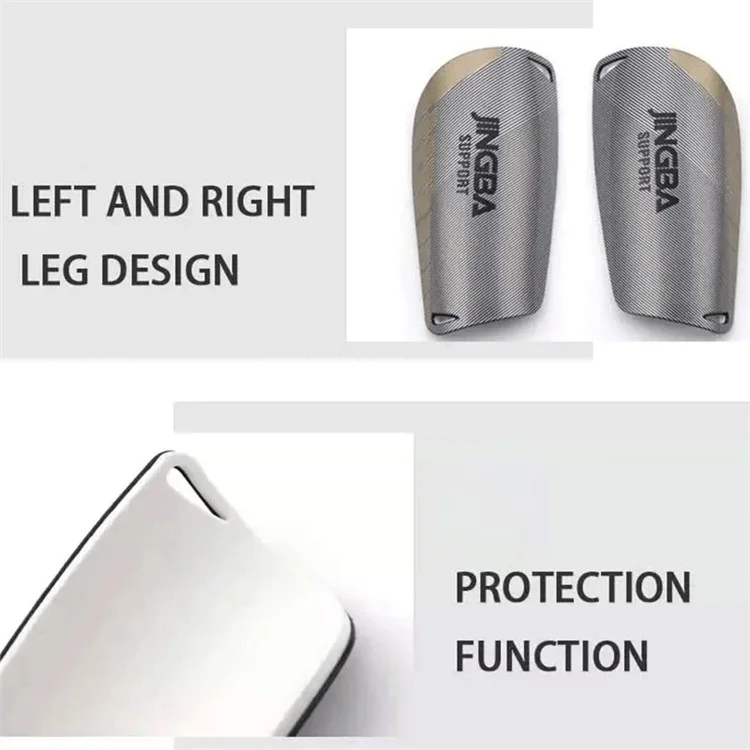 JINGBA SUPPORT 5005 1 Pair Adult Kids Football Shin Guards PE+EVA Outdoor Sports Shin Pads - Black / M