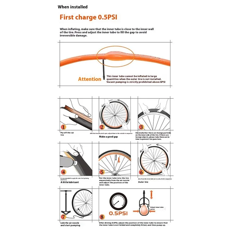 Tube intérieur de vélo de route ultra-léger en TPU avec 2 patchs de réparation de pneu - Valve Presta 700C 45mm