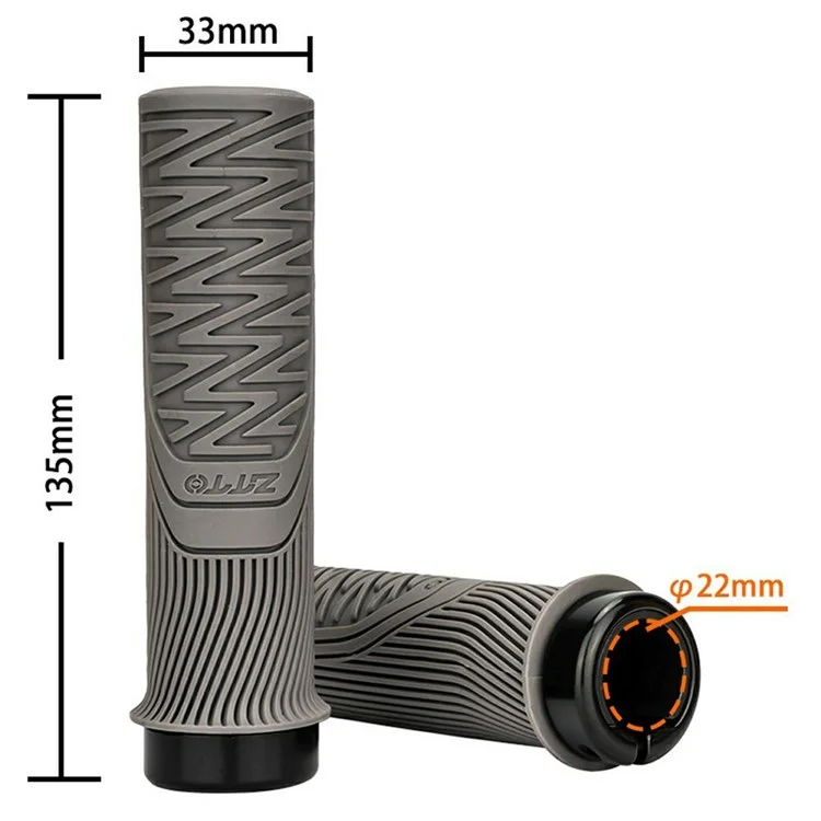 ZTTO AG99 1 Pair Mountain Bike Handlebar Grips Anti Slip Racing Downhill Bicycle Handle Covers - Black