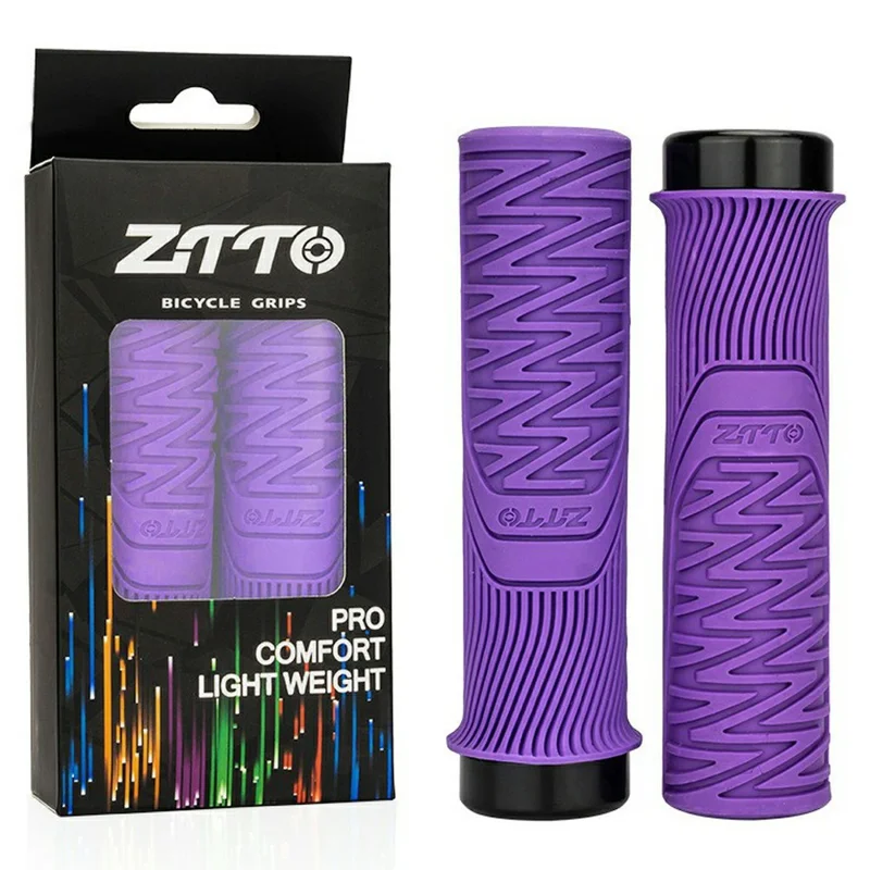 ZTTO AG99 1 Pair Mountain Bike Handlebar Grips Anti Slip Racing Downhill Bicycle Handle Covers - Purple