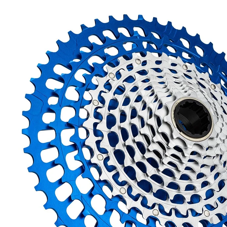 ZTTO Cassette de bicicleta de montaña de 12 velocidades 10-50T XD, piñón libre ligero - Rojo + Plata