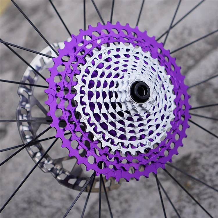 ZTTO Cassette de bicicleta de montaña de 12 velocidades 10-50T XD, piñón libre ligero - Rojo + Plata