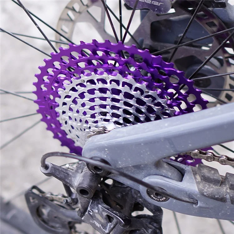 ZTTO Cassette de bicicleta de montaña de 12 velocidades 10-50T XD, piñón libre ligero - Rojo + Plata