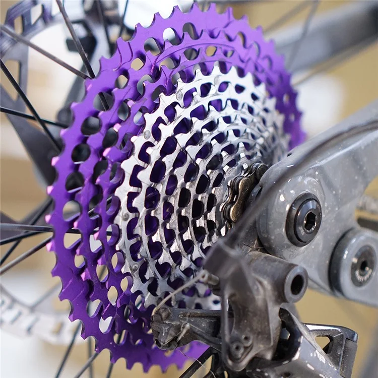 ZTTO Cassette de bicicleta de montaña de 12 velocidades 10-50T XD, piñón libre ligero - Rojo + Plata