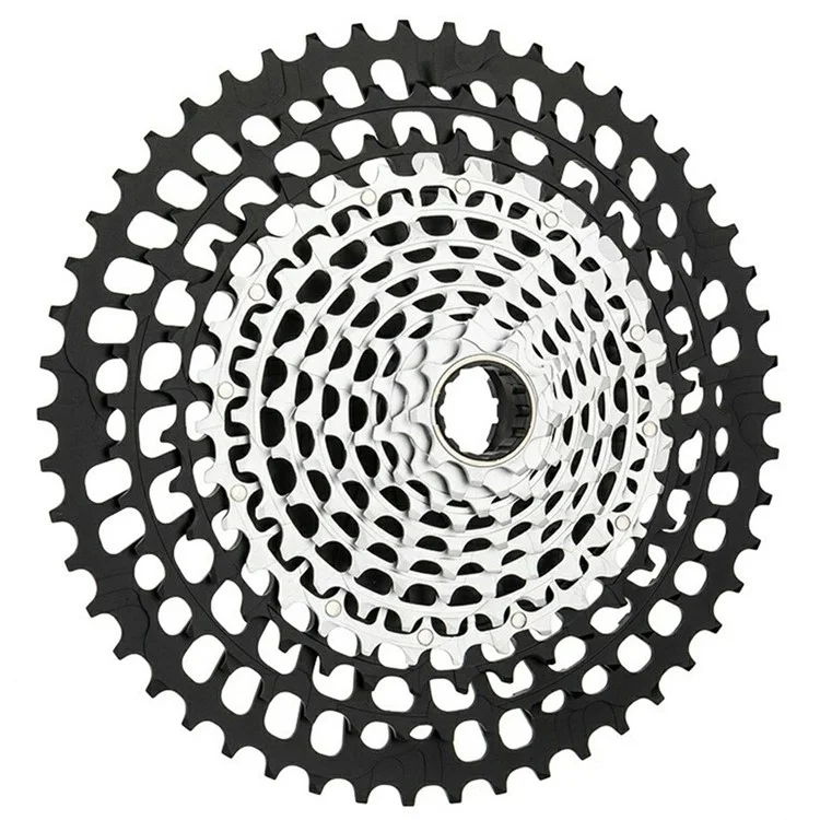 ZTTO 12 Speed 9-50T Ultra Light CNC Hollow Mountain Bike Cassette Freewheel for XD Hub - Black+Silver