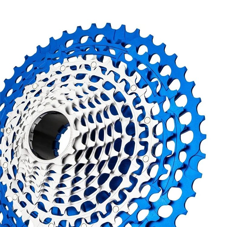 121146 Lightweight 12 Speed 11-46T CNC Mountain Bike Cassette Freewheel Compatible with HG Hubs - Purple+Silver
