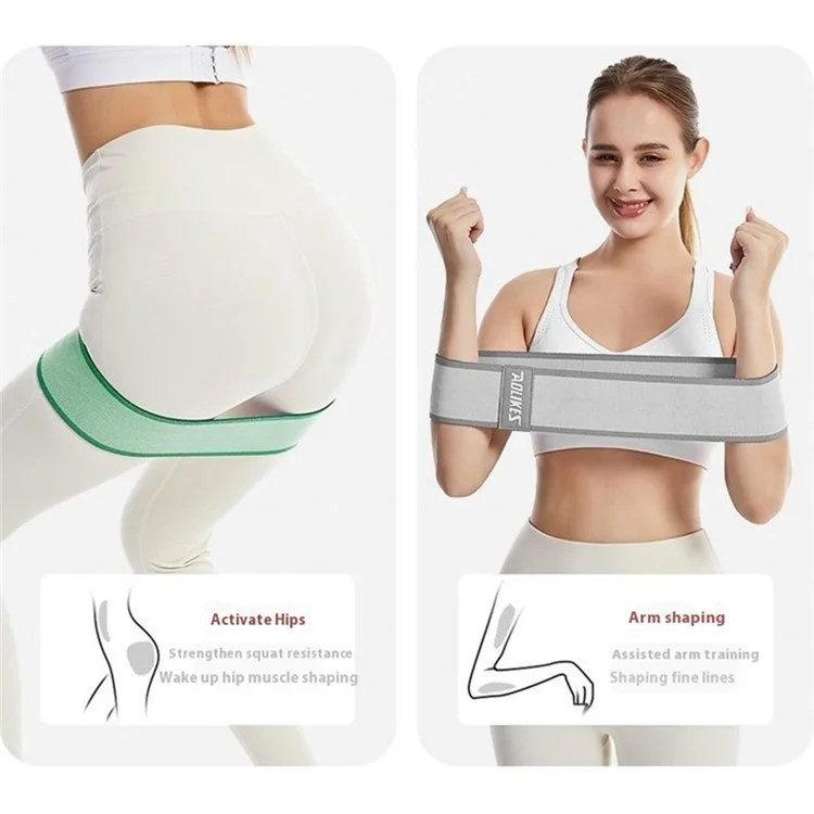 AOLIKES 3610 Banda de Resistência Antiderrapante Faixa Elástica para Treino de Yoga Tamanho M / 66 x 8cm - Roxa