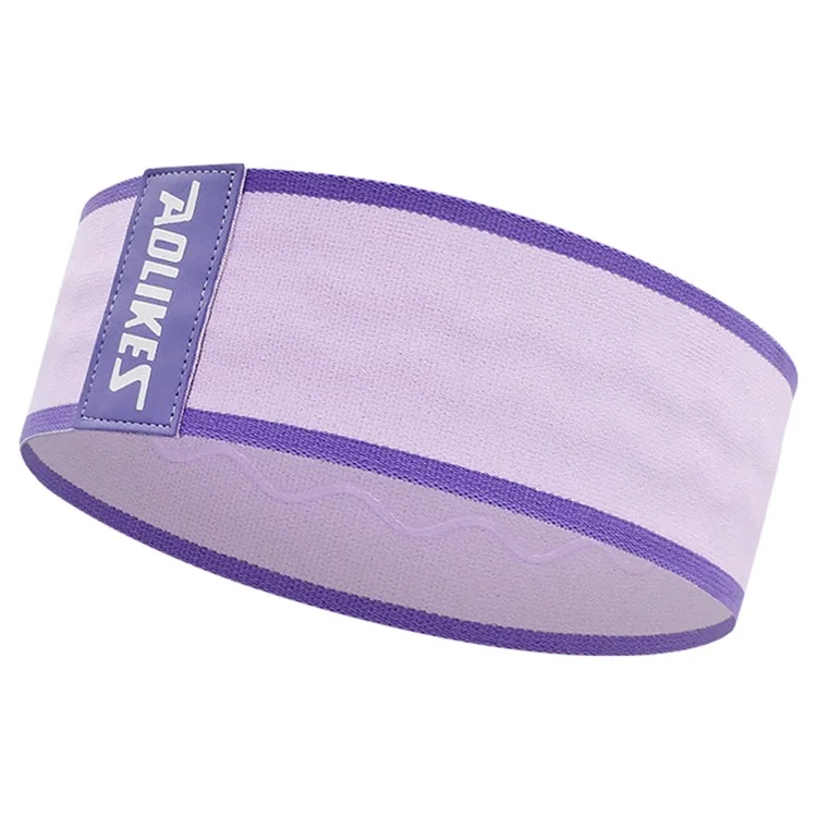 AOLIKES 3610 Faixa de Resistência Elástica Antiderrapante para Treino de Yoga Tamanho L / 76 x 8cm - Roxo