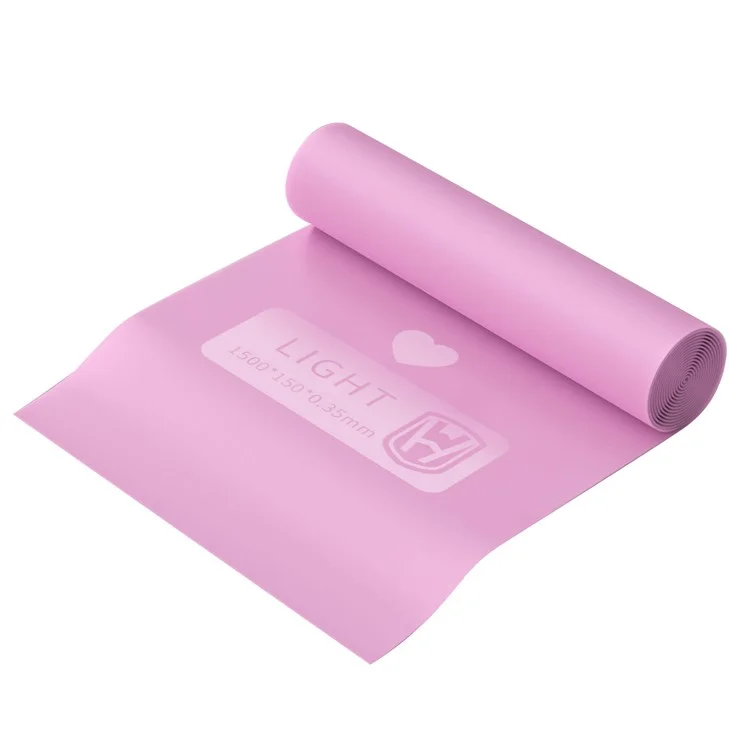 WOSWEIR Yoga Beginners TPE Resistance Band 15lbs Flexibility Balance Improvement Strength Training Strap - Purple