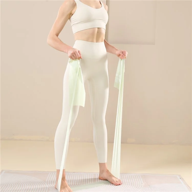 WOSWEIR Banda de Resistencia TPE para Yoga de 20 libras - Mejora de Flexibilidad y Equilibrio, Correa de Entrenamiento de Fuerza - Verde