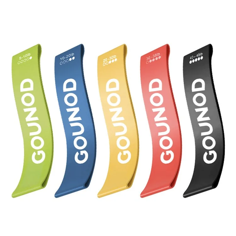 Conjunto de Bandas Elásticas GOUNOD SK010 5 em 1 para Yoga, Fitness, Treinamento de Força e Equipamento de Exercício