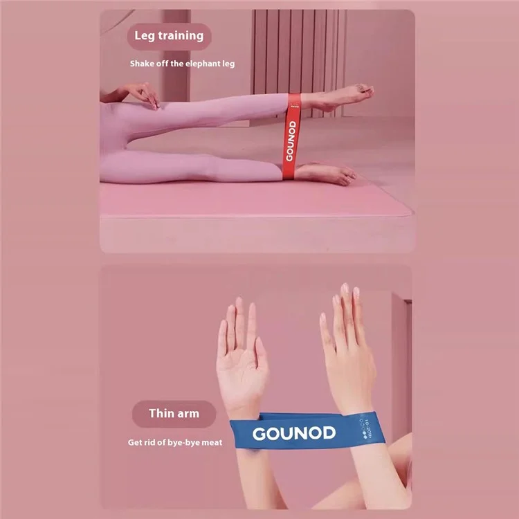 Conjunto de Bandas Elásticas GOUNOD SK010 5 em 1 para Yoga, Fitness, Treinamento de Força e Equipamento de Exercício