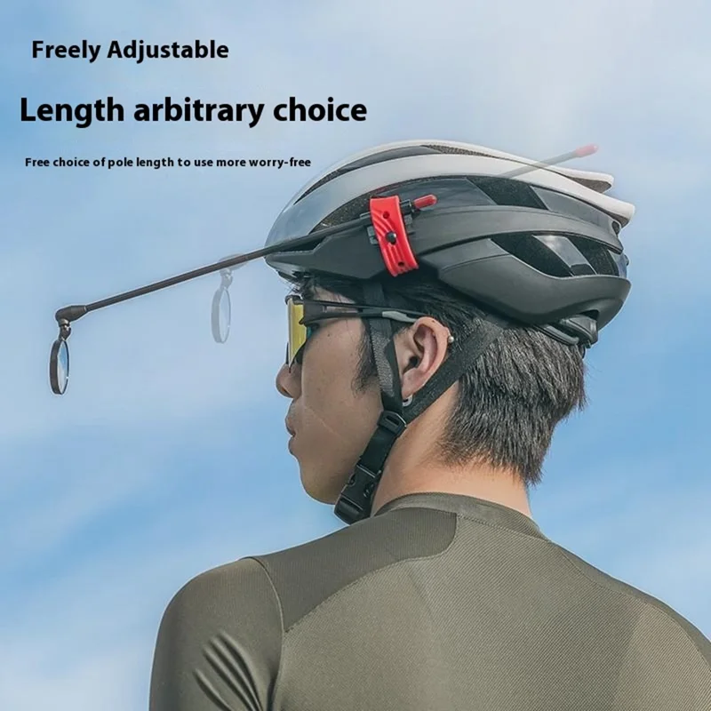 ZOYOSPORTS ZY-H262 Bicycle Helmet Rearview Mirror Cycling Helmet Reflector - Black+Red