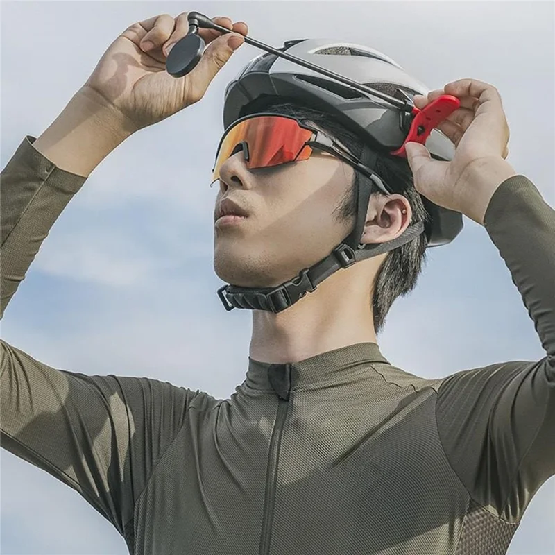 ZOYOSPORTS ZY-H262 Bicycle Helmet Rearview Mirror Cycling Helmet Reflector - Black+Red