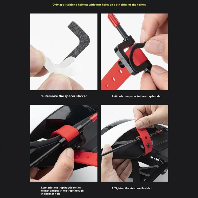 ZOYOSPORTS ZY-H262 Bicycle Helmet Rearview Mirror Cycling Helmet Reflector - Black+Red