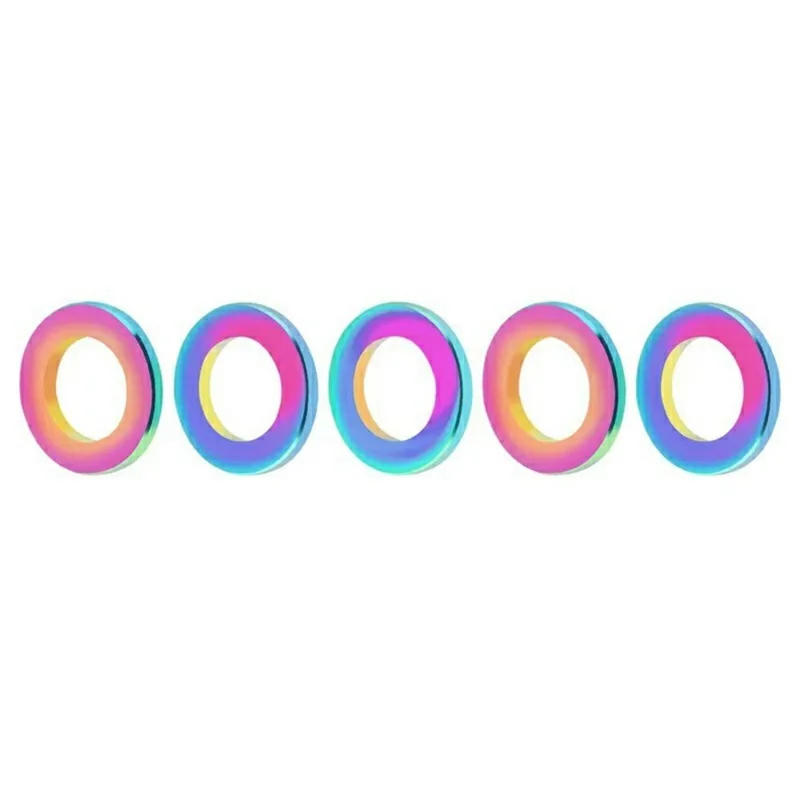 MUQZI 5 Peças M5 Parafuso de Liga de Titânio TC4 Arruela 1mm Espessura Espaçador Plano da Bicicleta de Montanha para Guidão / Pedivela - Colorido