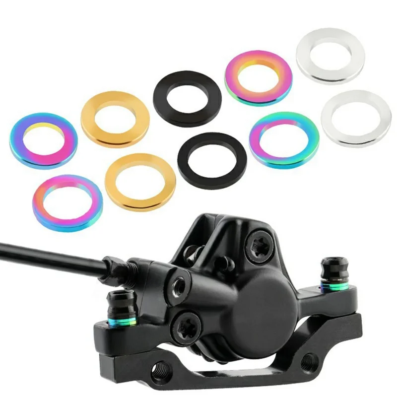 MUQZI 5 Peças M5 Parafuso de Liga de Titânio TC4 Arruela 1mm Espessura Espaçador Plano da Bicicleta de Montanha para Guidão / Pedivela - Colorido