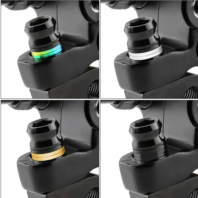 MUQZI 5 Peças M5 Parafuso de Liga de Titânio TC4 Arruela 1mm Espessura Espaçador Plano da Bicicleta de Montanha para Guidão / Pedivela - Colorido