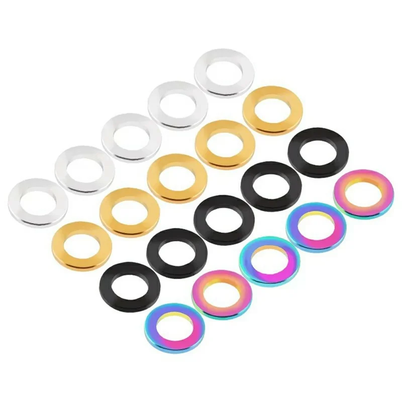 MUQZI 5 Peças M5 Parafuso de Liga de Titânio TC4 Arruela 1mm Espessura Espaçador Plano da Bicicleta de Montanha para Guidão / Pedivela - Colorido
