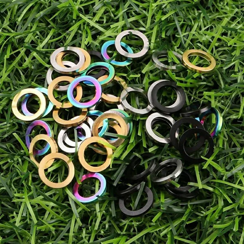 MUQZI 5 Peças M5 Parafuso de Liga de Titânio TC4 Arruela 1mm Espessura Espaçador Plano da Bicicleta de Montanha para Guidão / Pedivela - Colorido