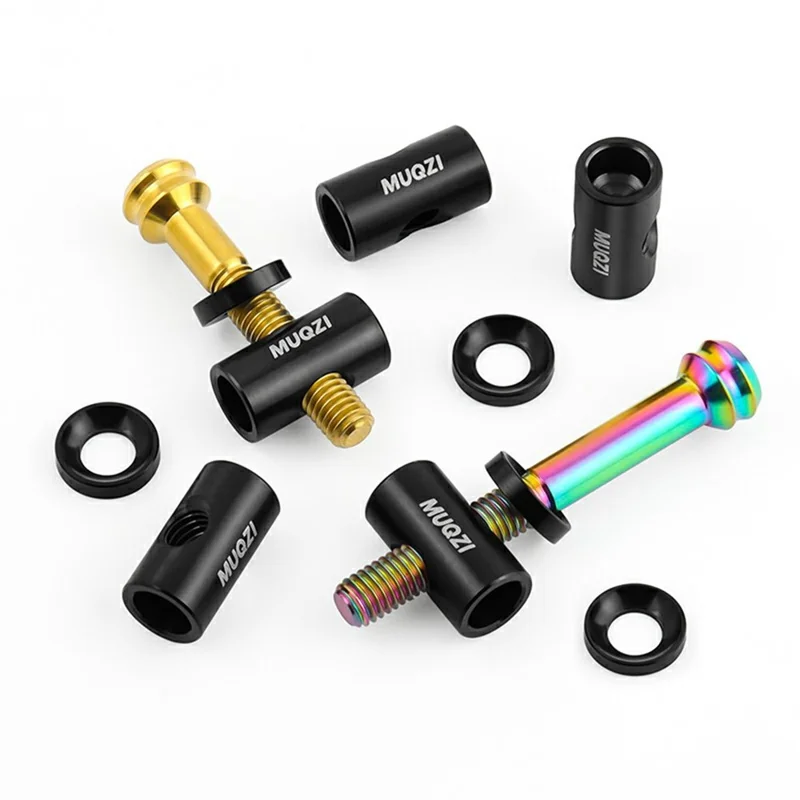 MUQZI Morsetto Sella Bicicletta in Lega di Titanio Viti M5x40MM 1 Paio Viti di Fissaggio Sella per Reggisella Bicicletta - Nero