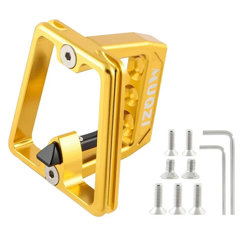 MUQZI Front Carrier Rack Mount 3-Hole Split Nose Hook for Folding Bike  /  Luggage Carrier Attachment - Gold