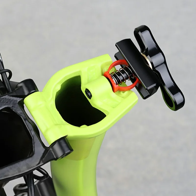 MUQZI 1Pair Rotating Handle Spring Clip for Brompton Folding Bike Faucet Auxiliary Parallel Accessory C-Clip Spring Set - Black