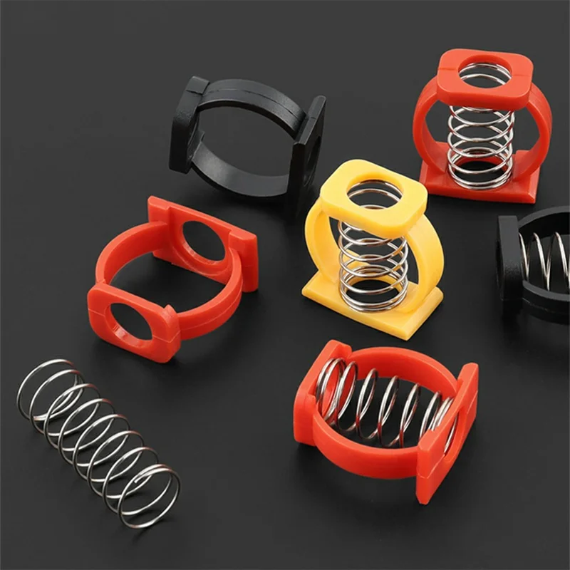 MUQZI 1Pair Rotating Handle Spring Clip for Brompton Folding Bike Faucet Auxiliary Parallel Accessory C-Clip Spring Set - Black