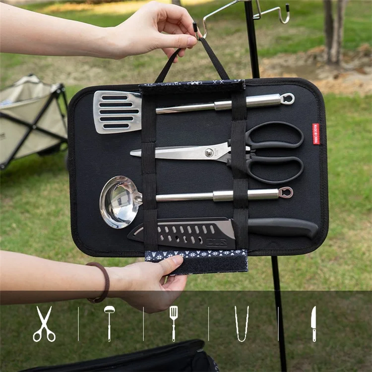 NOBANA 40L Outdoor Camping Chef Shoulder Bag Multi-function Kitchen Utensils Storage Bag Foldable Handbag