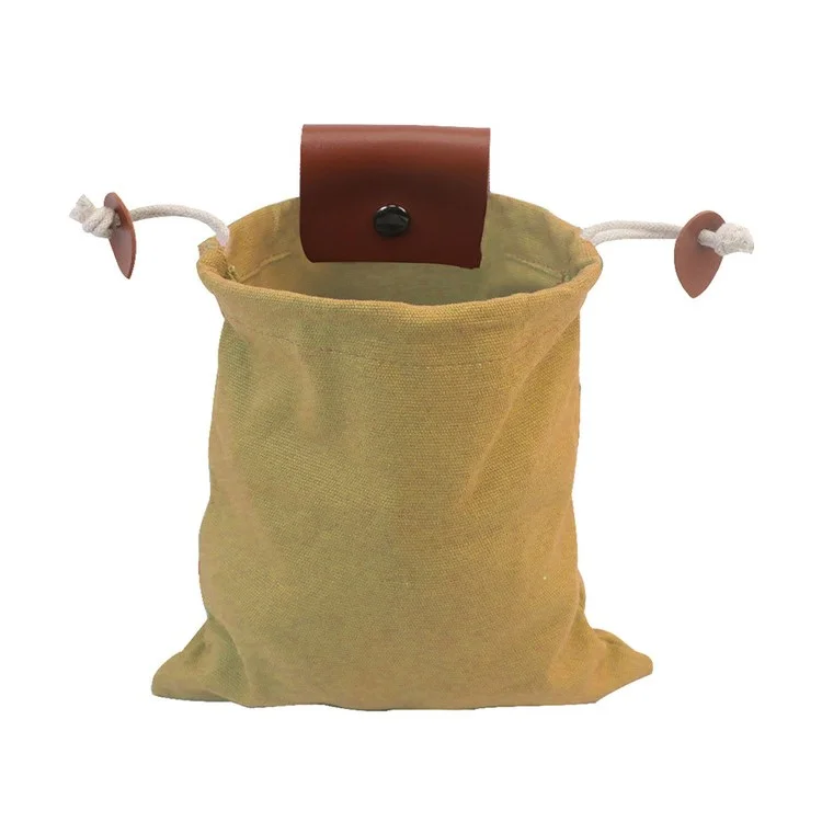 HALIN Obst-Pflücktasche, Hängetasche für die Taille, Kordelzug-Segeltuch-Foragetasche für Camping, Picknick - Khaki