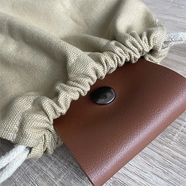 HALIN Obst-Pflücktasche, Hängetasche für die Taille, Kordelzug-Segeltuch-Foragetasche für Camping, Picknick - Khaki