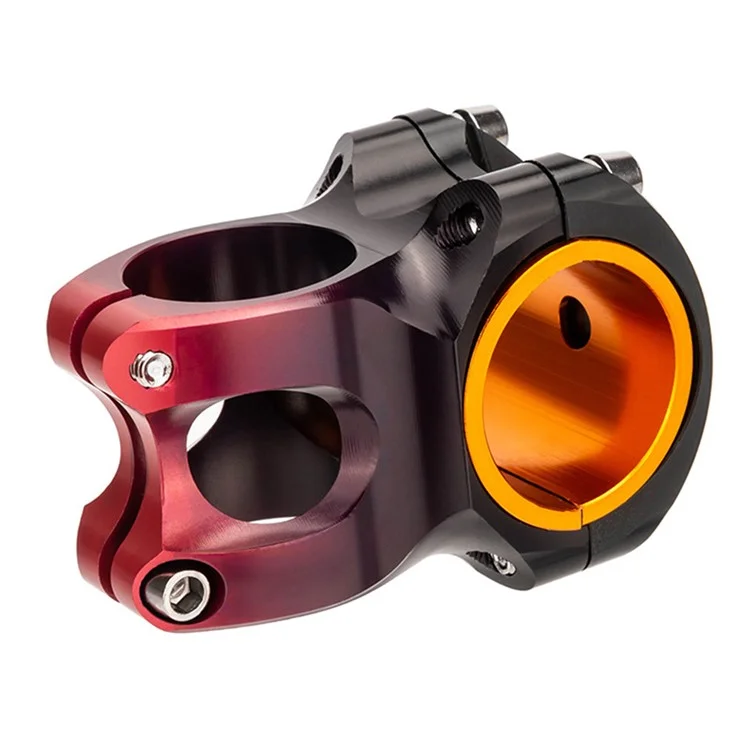 ZTTO Mountain Bike Stem Ultralight MTB Alluminio Lega Bicicletta Manubrio Stem per 31.8mm / 35mm Manubrio - Gradiente Nero / Rosso