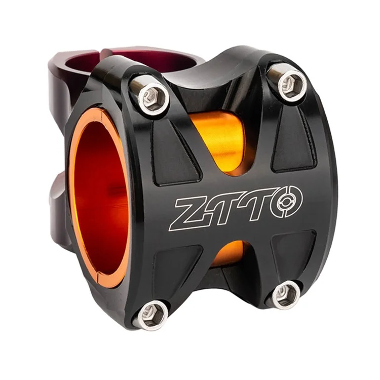 ZTTO Mountain Bike Stem Ultralight MTB Alluminio Lega Bicicletta Manubrio Stem per 31.8mm / 35mm Manubrio - Gradiente Nero / Rosso