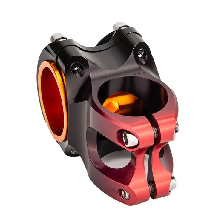 ZTTO Mountain Bike Stem Ultralight MTB Alluminio Lega Bicicletta Manubrio Stem per 31.8mm / 35mm Manubrio - Gradiente Nero / Rosso