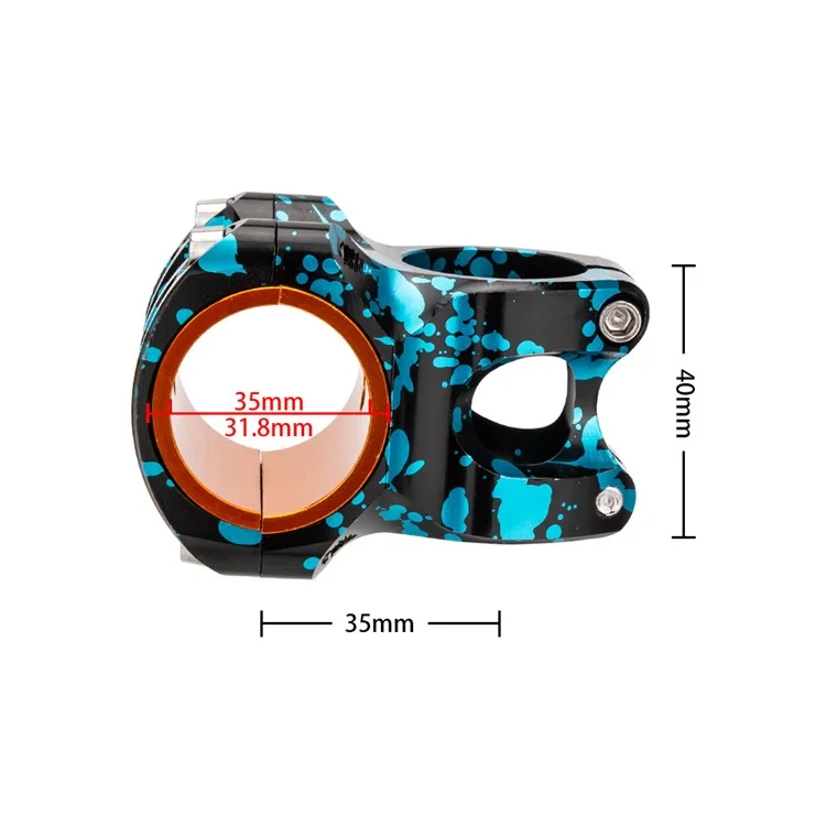 ZTTO Mountain Bike Stem Ultralight MTB Alluminio Lega Bicicletta Manubrio Stem per 31.8mm / 35mm Manubrio - Gradiente Nero / Rosso