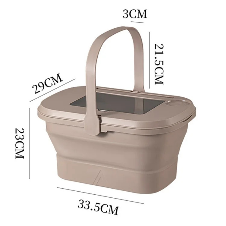 AOTU Multi-Function Outdoor Picnic Basket with Collapsible Table Water Basket - Coffee