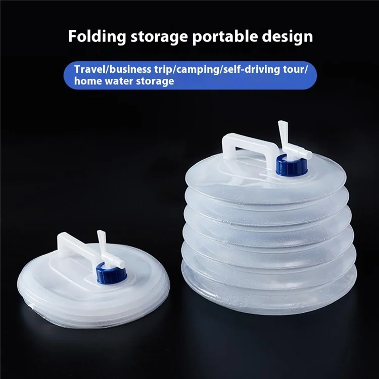 HALIN HW315 Recipiente de Água Dobrável 10L + 15L, Jarra de Armazenamento de Água Portátil, Transportador de Água de Grau Alimentício com Torneira para Atividades ao Ar Livre, Acampamento, Caminhada, Emergência (Sem Certificado FDA, Sem BPA)