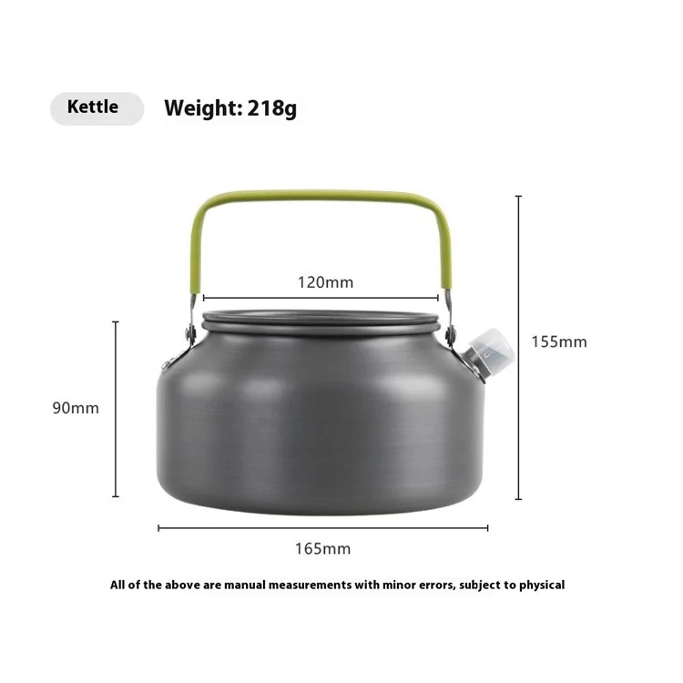 HALIN DS-700 Outdoor Camping Pot Set 5-6 People Frying Pan Kettle Hanging Pot Plastic Bowl Kit (BPA-Free, No FDA Certified)