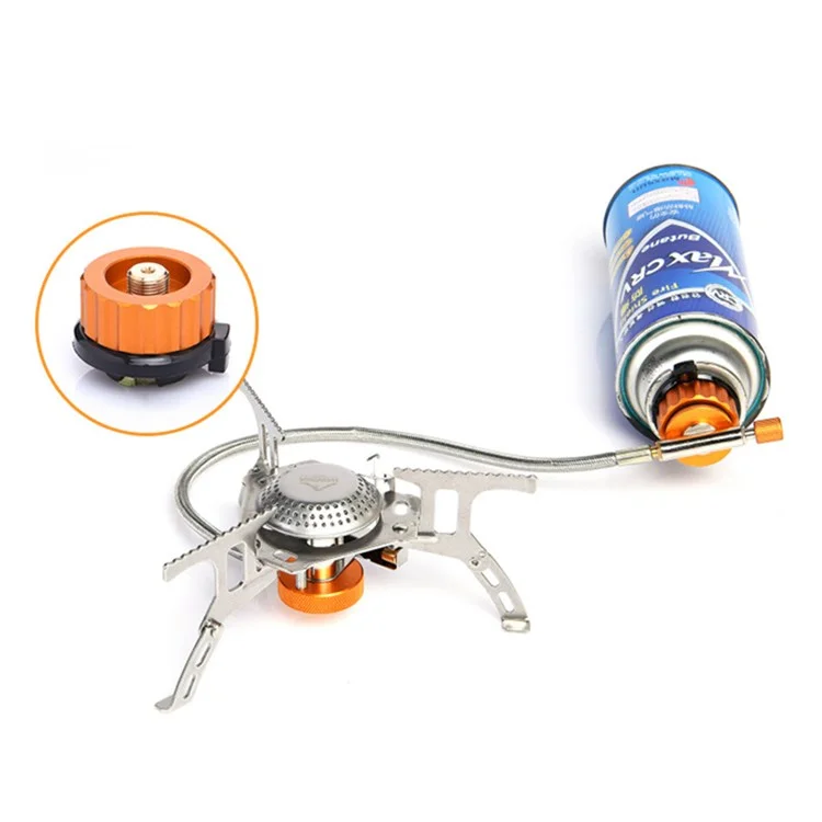 WIDESEA Portable Camping Stove Burner Windproof Folding Lightweight Stove for Outdoor Hiking Cooking - wss-206 For Long Gas Tank