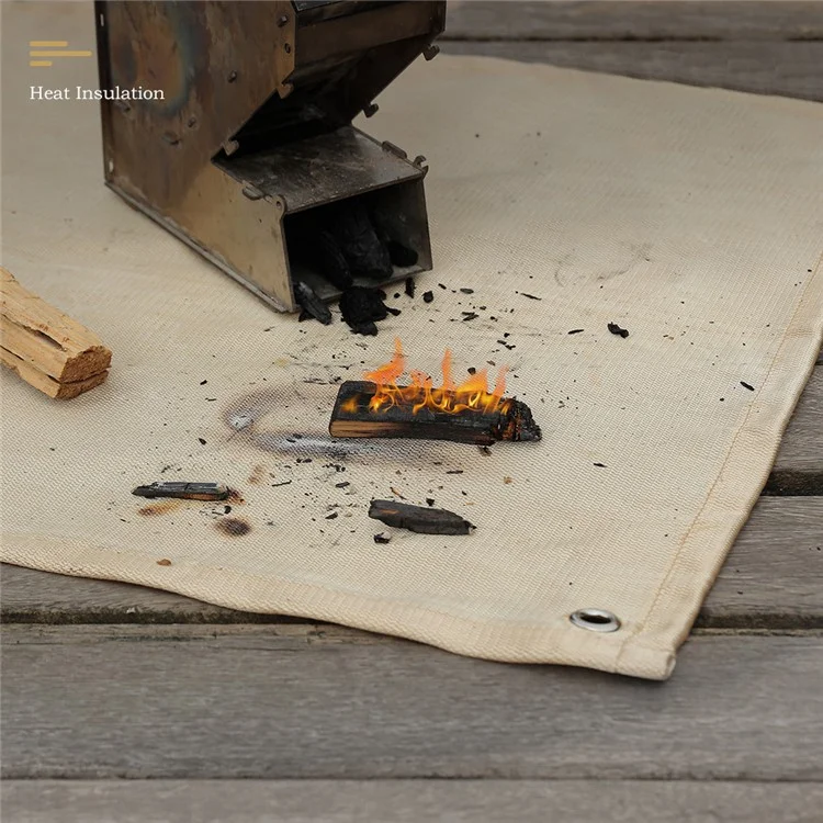 ISE MOUNT 100*100cm Camping Fireproof Cloth High Temperature Anti-Scald Flame Retardant Rug