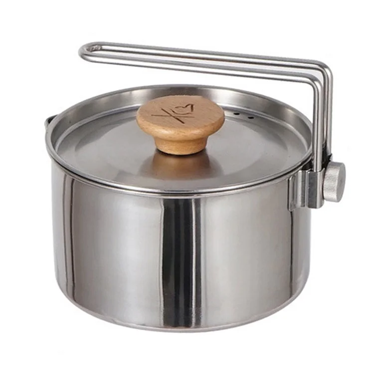 AOTU 1L Multifunktions-304-Edelstahltopf, Outdoor-Kochtopf, Kessel, Pfanne, Campinggeschirr, Teekanne (BPA-frei, nicht FDA-zertifiziert)