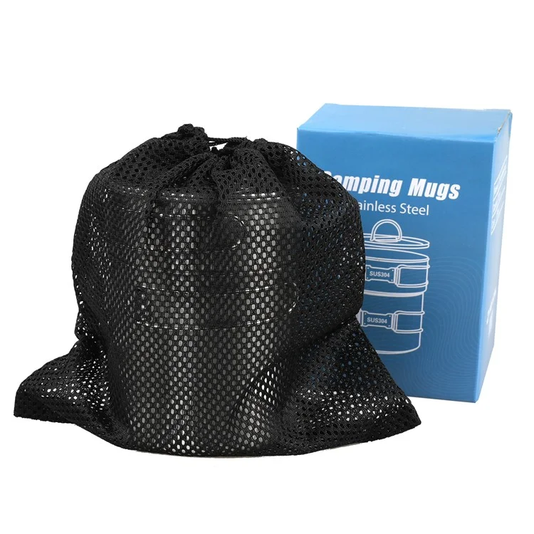 Conjunto de ollas multifunción HALIN de acero inoxidable 304 para cocina al aire libre, tetera, sartén (sin certificación FDA, sin BPA)