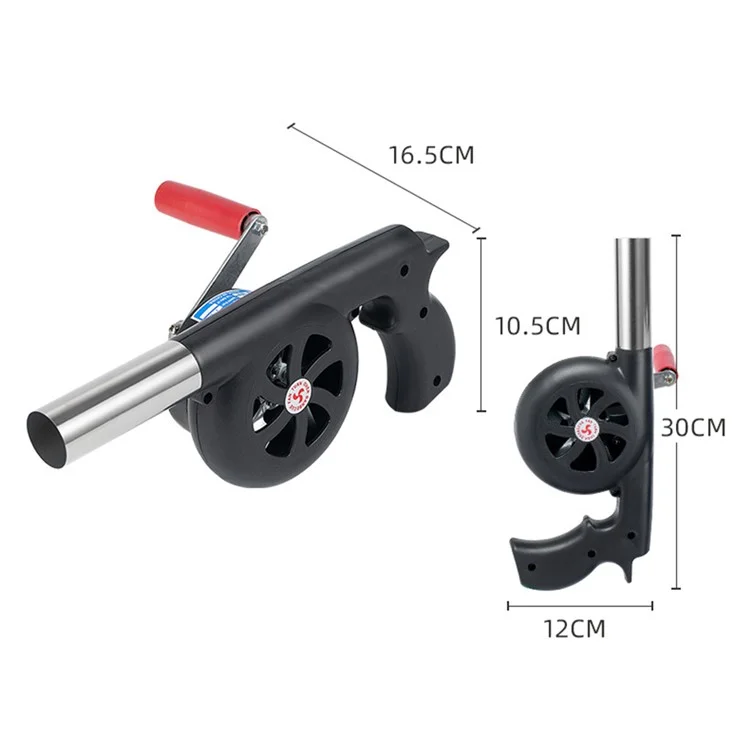 Large Size Barbecue Fire Burning Manual Air Blower Picnic Camping Stove Wind Blow Tool