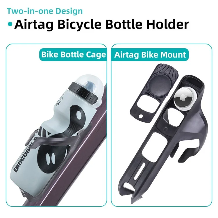 103295-1 Per supporto AirTag MTB Bike Bottle Cage, supporto per tracker bici GPS nel porta-bottiglia