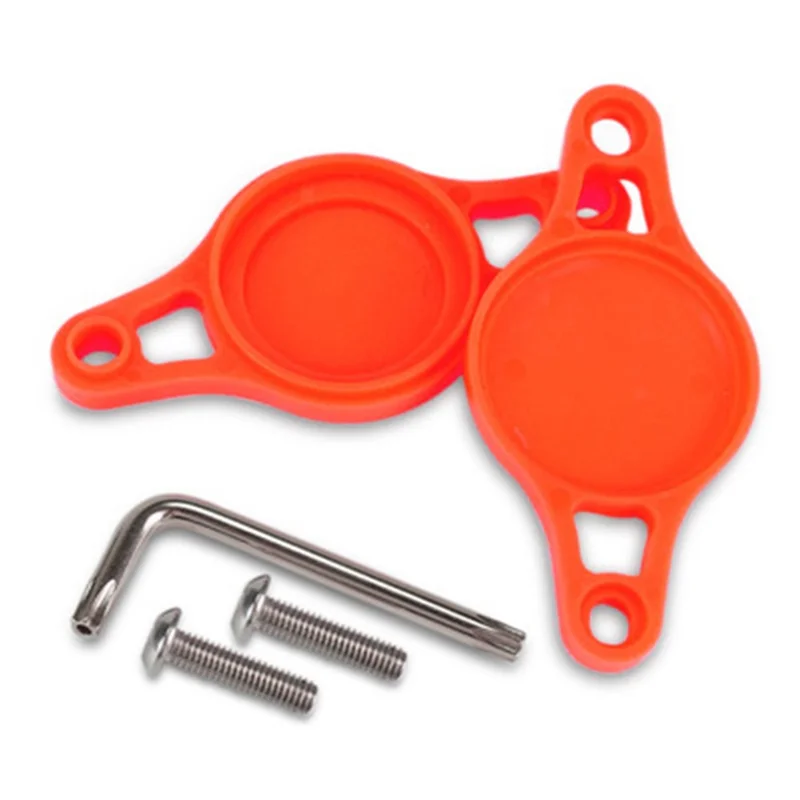 103122 For AirTag Bike Frame Mount Holder Plastic GPS Tracker Attachment Case - Orange